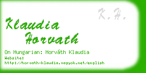 klaudia horvath business card